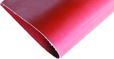 A tela composta da fibra de vidro do silicone vermelho, uma lateral/silicone do dobro revestiu a tela