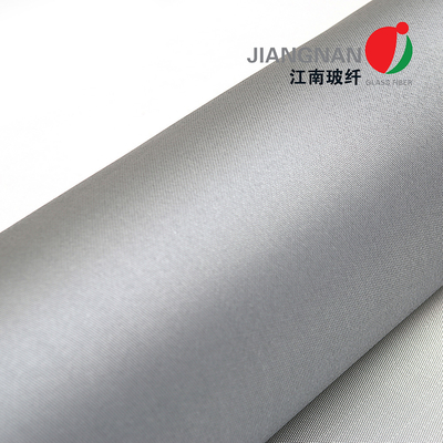 32Oz 0.8mm que o cetim tece Gray Color Double Sided Silicone revestiu a tela da fibra de vidro
