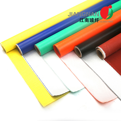 a largura 0.45mm que de 2m o cetim tece o silicone impregnado silicone de pano da fibra de vidro revestiu a fibra de vidro